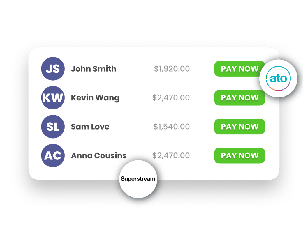 Martian Logic payroll software showing award interpretation and Single Touch Payroll