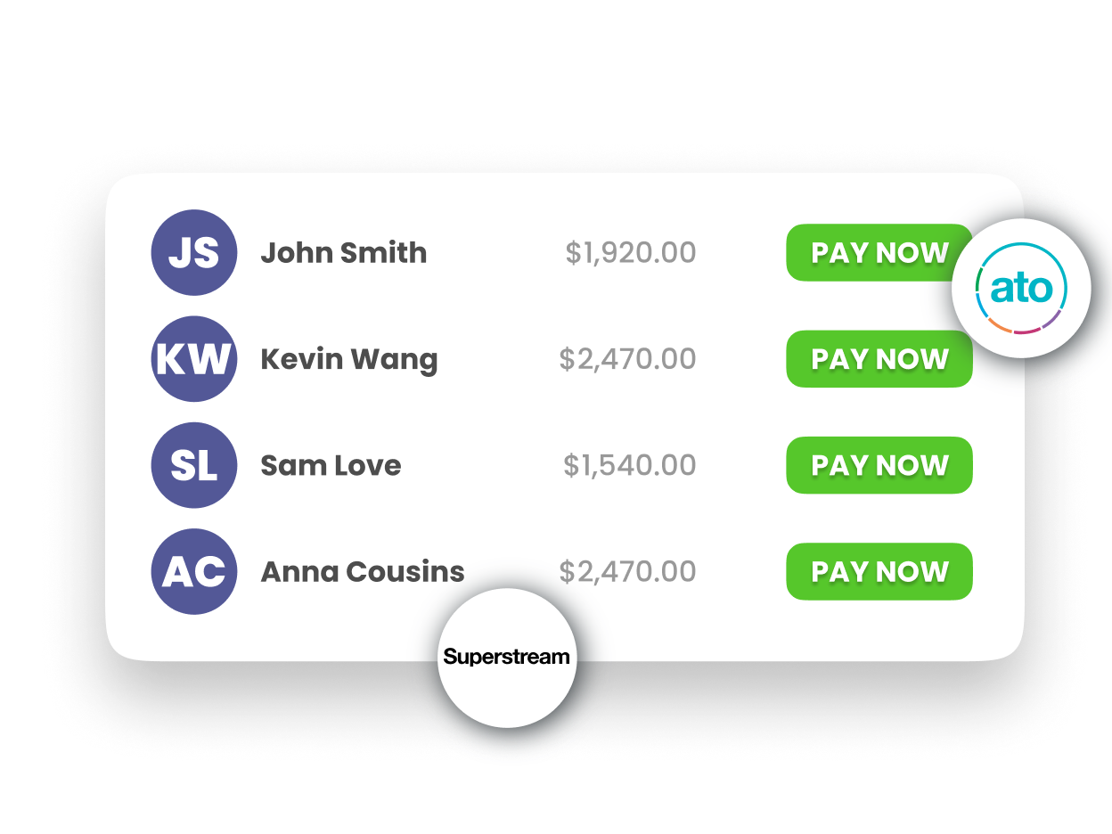 Martian Logic payroll software showing award interpretation and Single Touch Payroll